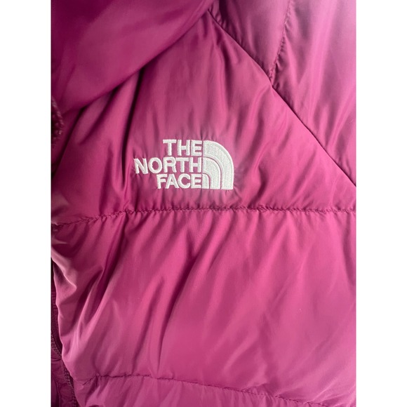 The North Face 600 Fill Down Puffer Jacket Women's 3X Berry Purple Hooded - Picture 3 of 9